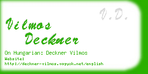 vilmos deckner business card